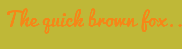 Image with Font Color F58718 and Background Color BFB837